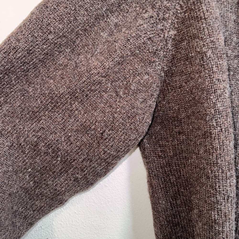 Vintage Shetland Wool V-Neck Sweater XXL Brown - Picture 8 of 8